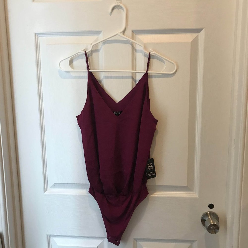 Express Deep Magenta Cami Bodysuit - XS